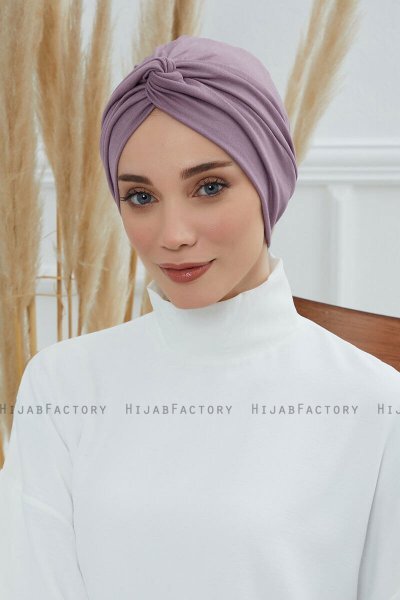 Astrid - Lilac Cotton Turban