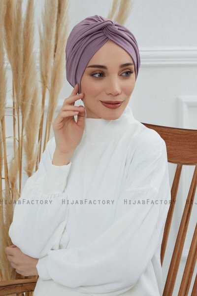 Astrid - Lilac Cotton Turban