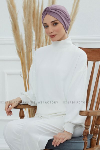 Astrid - Lilac Cotton Turban