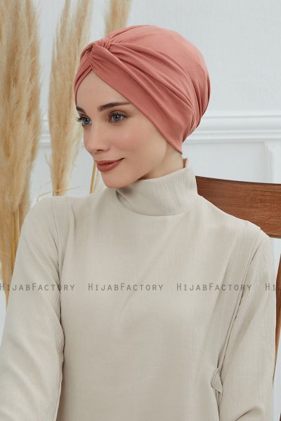 Astrid - Salmon Cotton Turban