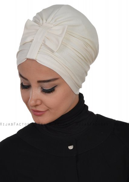 Agnes - Creme Cotton Turban - Ayse Turban