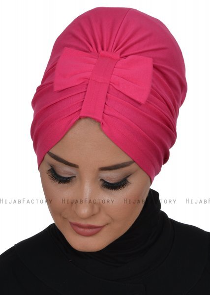 Agnes - Fuchsia Cotton Turban - Ayse Turban