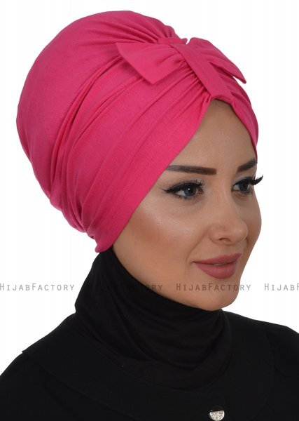 Agnes - Fuchsia Cotton Turban - Ayse Turban