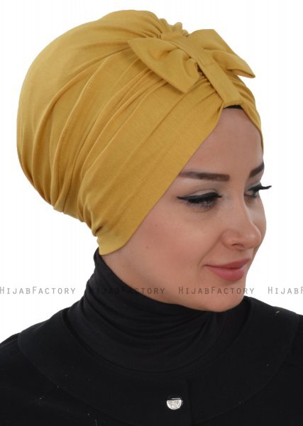 Agnes - Mustard Cotton Turban - Ayse Turban