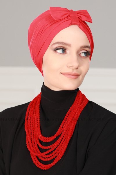 Agnes - Red Cotton Turban - Ayse Turban