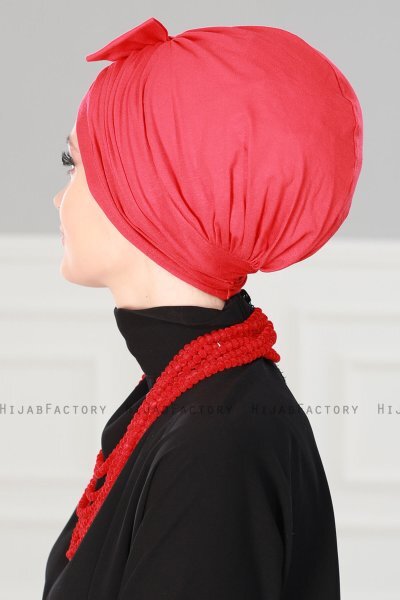 Agnes - Red Cotton Turban - Ayse Turban