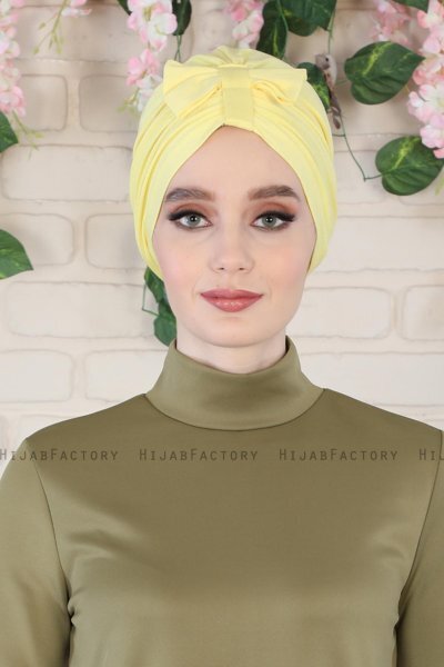Agnes - Yellow Cotton Turban - Ayse Turban