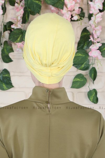 Agnes - Yellow Cotton Turban - Ayse Turban