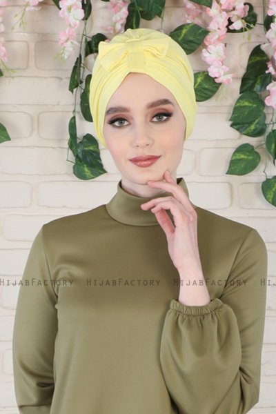 Agnes - Yellow Cotton Turban - Ayse Turban