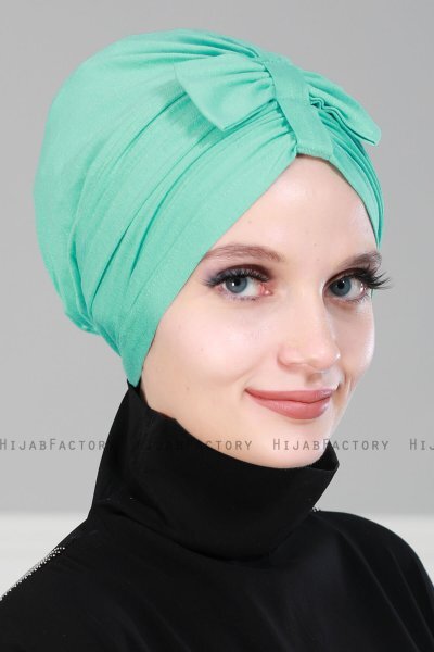 Agnes - Turquoise Cotton Turban - Ayse Turban