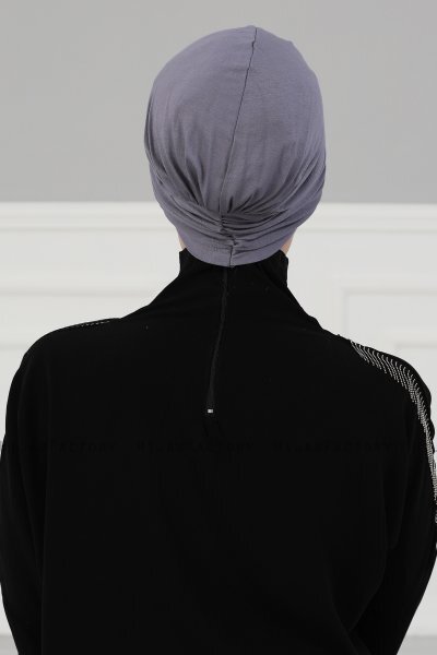 Agnes - Grey Cotton Turban - Ayse Turban