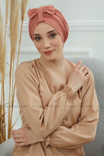 Agnes - Salmon Cotton Turban