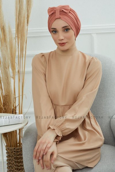 Agnes - Salmon Cotton Turban