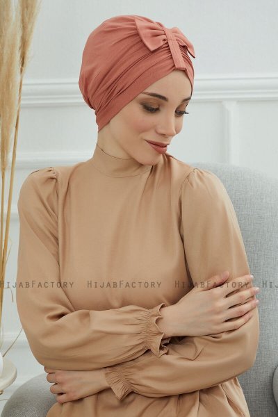 Agnes - Salmon Cotton Turban