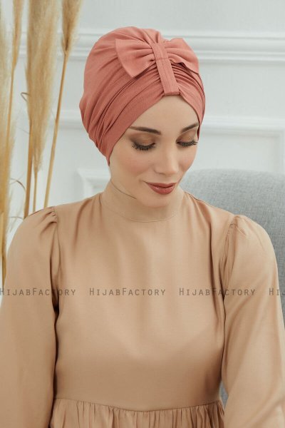 Agnes - Salmon Cotton Turban