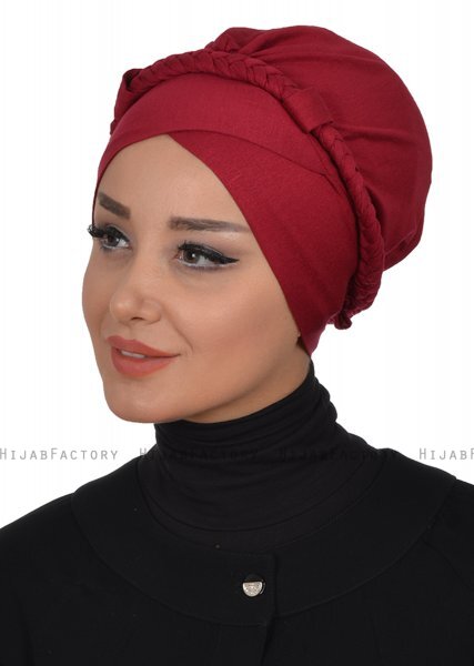 Olivia - Bordeaux Cotton Turban - Ayse Turban