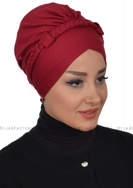 Olivia - Bordeaux Cotton Turban - Ayse Turban
