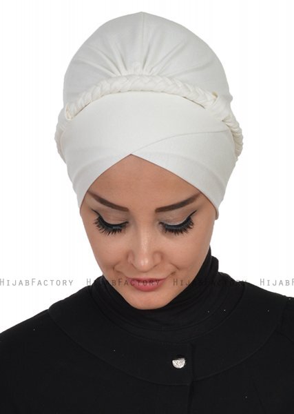 Olivia - Creme Cotton Turban - Ayse Turban