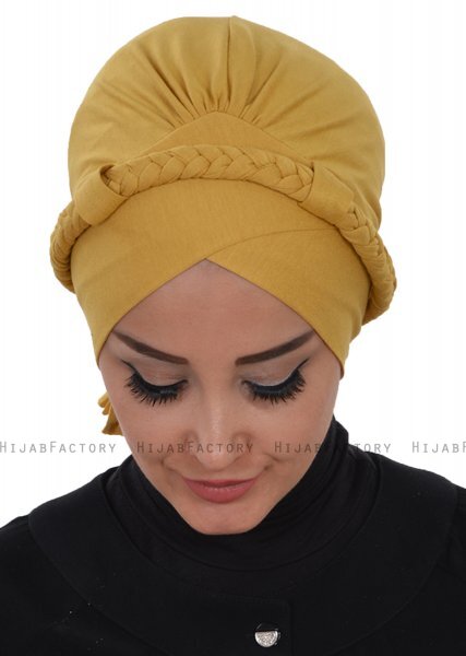 Olivia - Mustard Cotton Turban - Ayse Turban