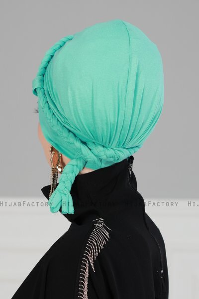 Olivia - Turquoise Cotton Turban - Ayse Turban