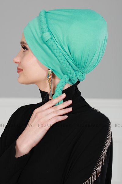 Olivia - Turquoise Cotton Turban - Ayse Turban