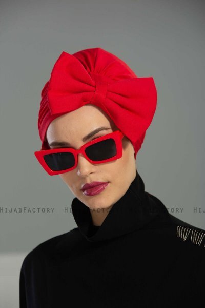Julia - Red Cotton Turban - Ayse Turban
