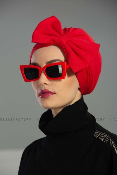 Julia - Red Cotton Turban - Ayse Turban