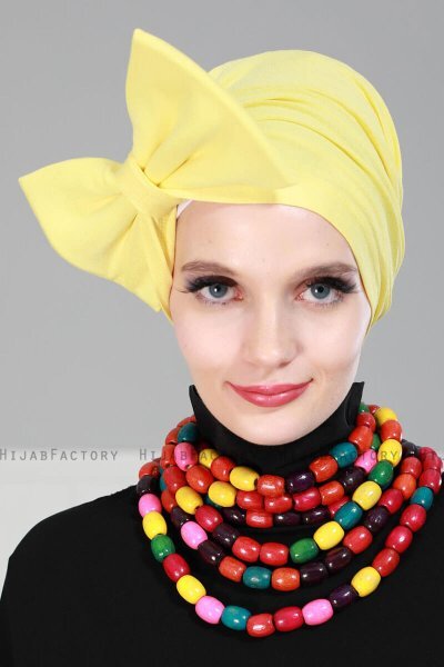 Julia - Yellow Cotton Turban - Ayse Turban