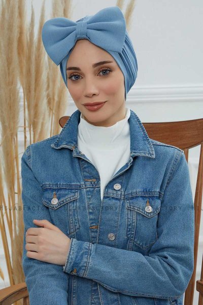 Julia - Sky Blue Cotton Turban