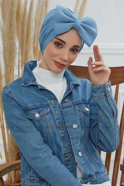 Julia - Sky Blue Cotton Turban