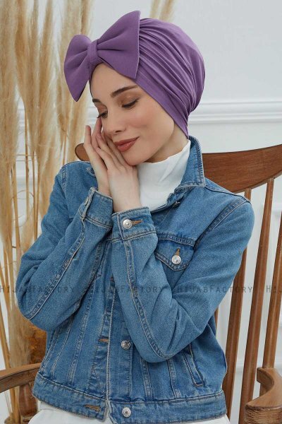 Julia - Violet Cotton Turban