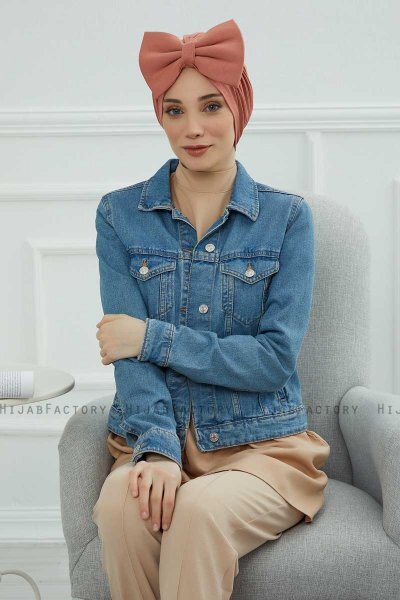 Julia - Salmon Cotton Turban