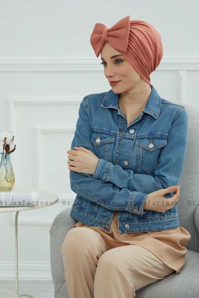Julia - Salmon Cotton Turban