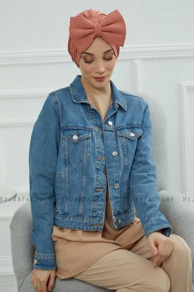 Julia - Salmon Cotton Turban