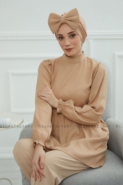 Julia- Sand Cotton Turban