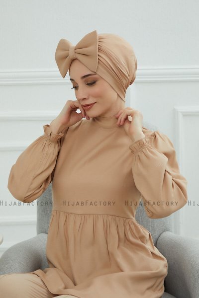 Julia- Sand Cotton Turban