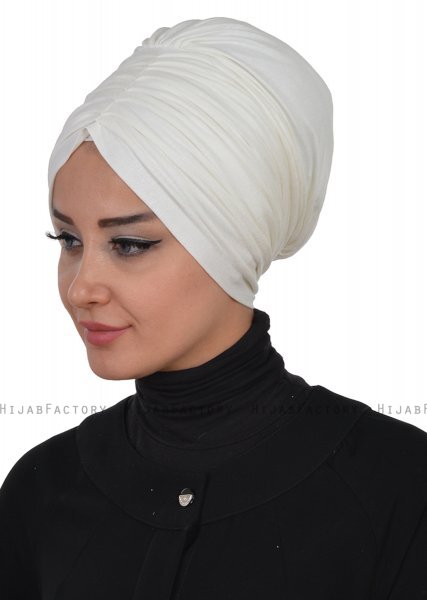 Wilma - Creme Cotton Turban - Ayse Turban