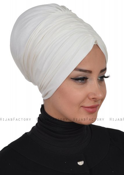 Wilma - Creme Cotton Turban - Ayse Turban