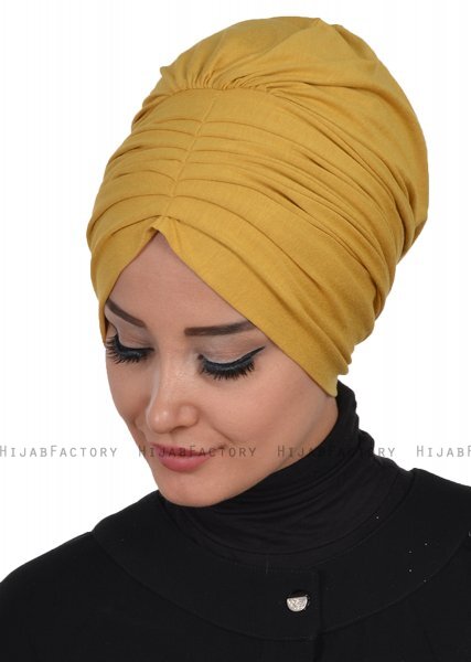Wilma - Mustard Cotton Turban - Ayse Turban