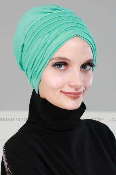 Wilma - Turquoise Cotton Turban - Ayse Turban