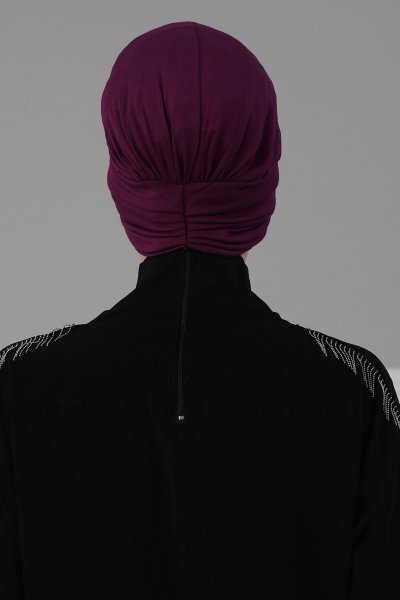 Wilma - Purple Cotton Turban - Ayse Turban