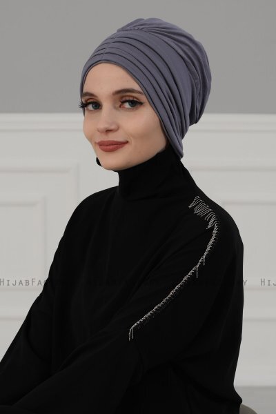 Wilma - Grey Cotton Turban - Ayse Turban