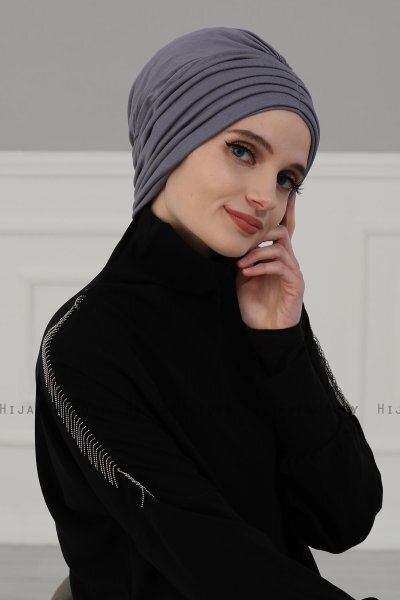 Wilma - Grey Cotton Turban - Ayse Turban