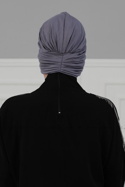Wilma - Grey Cotton Turban - Ayse Turban