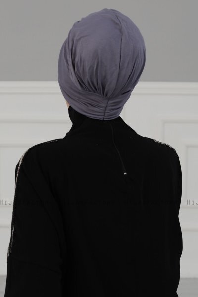 Wilma - Grey Cotton Turban - Ayse Turban