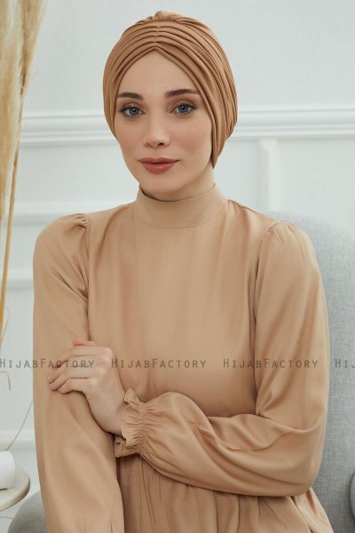 Wilma - Light Brown Cotton Turban