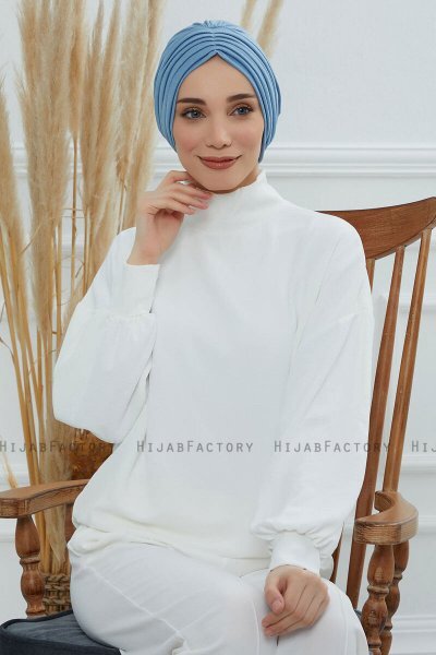 Wilma - Sky Blue Cotton Turban