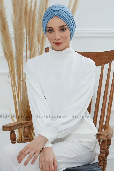 Wilma - Sky Blue Cotton Turban