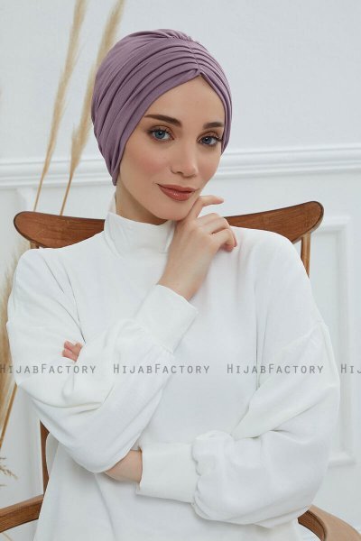 Wilma - Lilac Cotton Turban