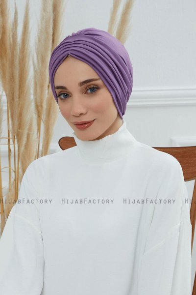 Wilma - Violet Cotton Turban